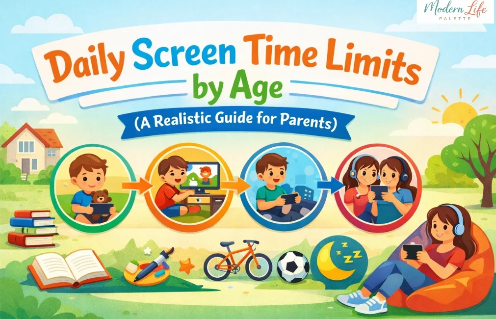 Daily Screen Time Limits By Age - A Practical Guide For Parents - Modern Life Palette