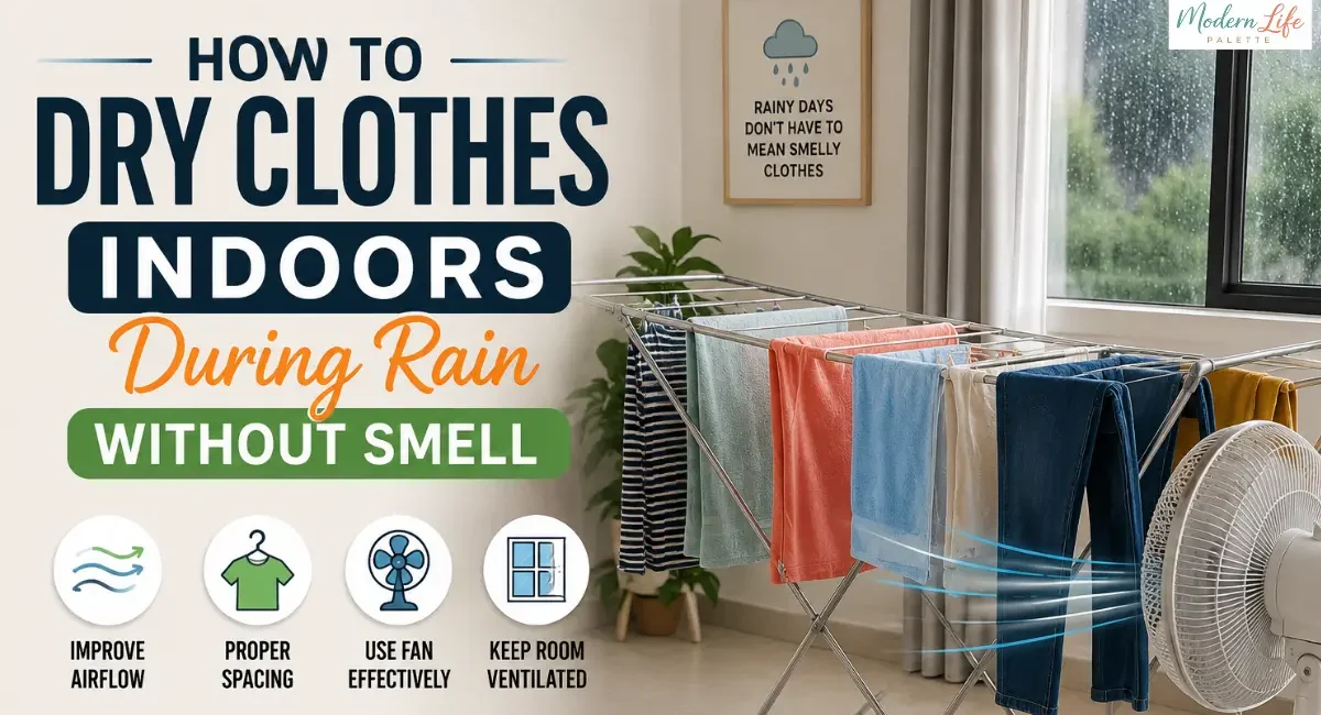 How To Dry Clothes Indoors During Rain - Modern Life Palette