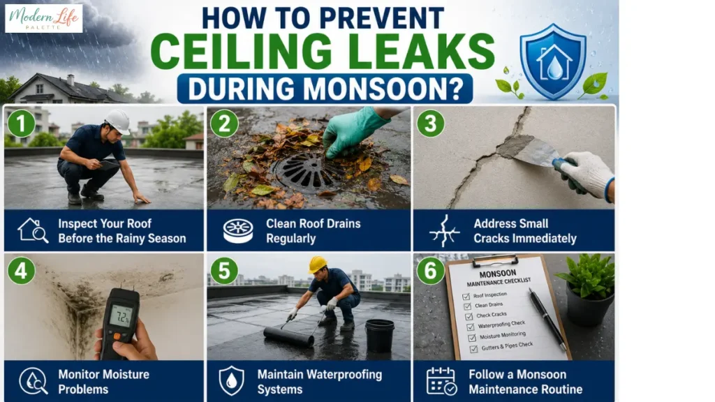 How to Prevent Ceiling Leaks During Monsoon