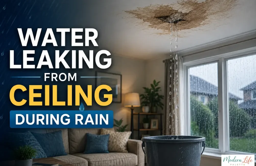 Water Leakage From Ceiling During Rain - Modern Life Palette