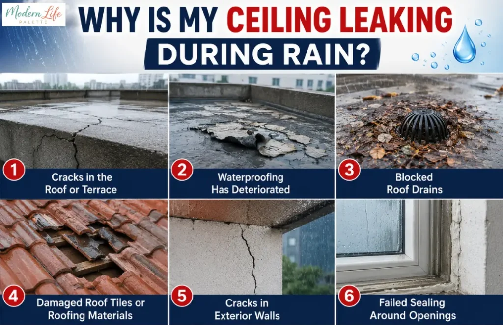 Why is my Ceiling Leaking During Rain