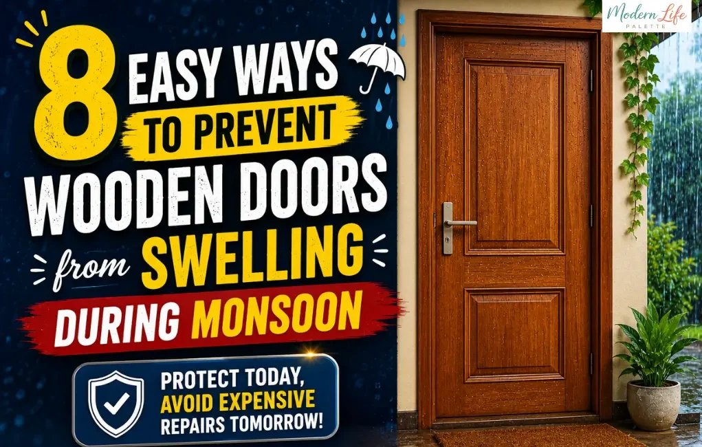 8 Ways To Prevent Wooden Doors From Swelling During Monsoon