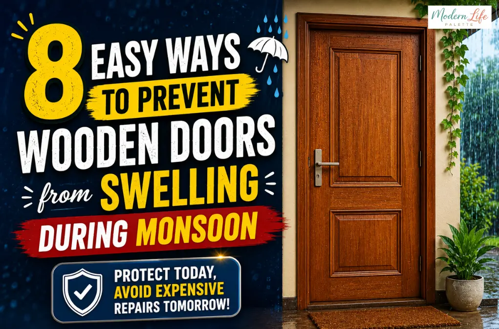 8 Ways To Prevent Wooden Doors From Swelling During Monsoon